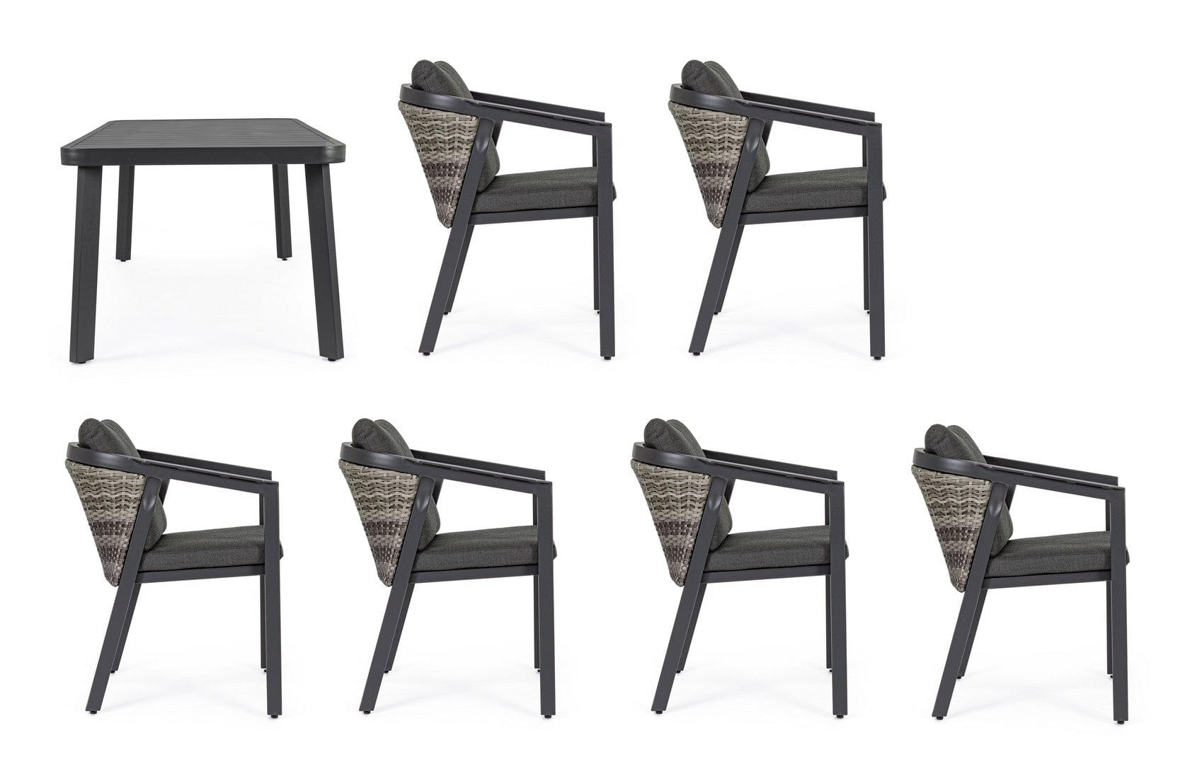 Set da giardino con tavolo e 6 sedie Cordova Antracite (7)