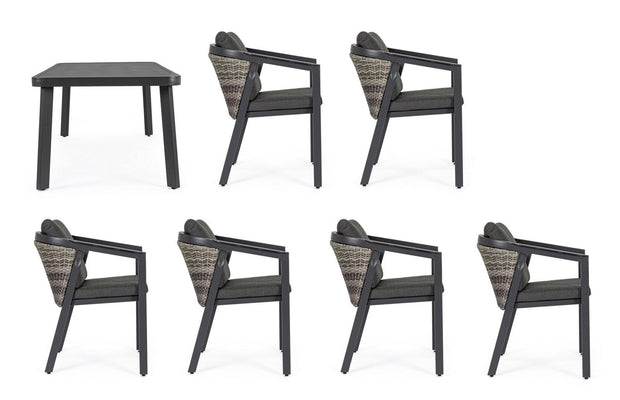 Set da giardino con tavolo e 6 sedie Cordova Antracite (7)