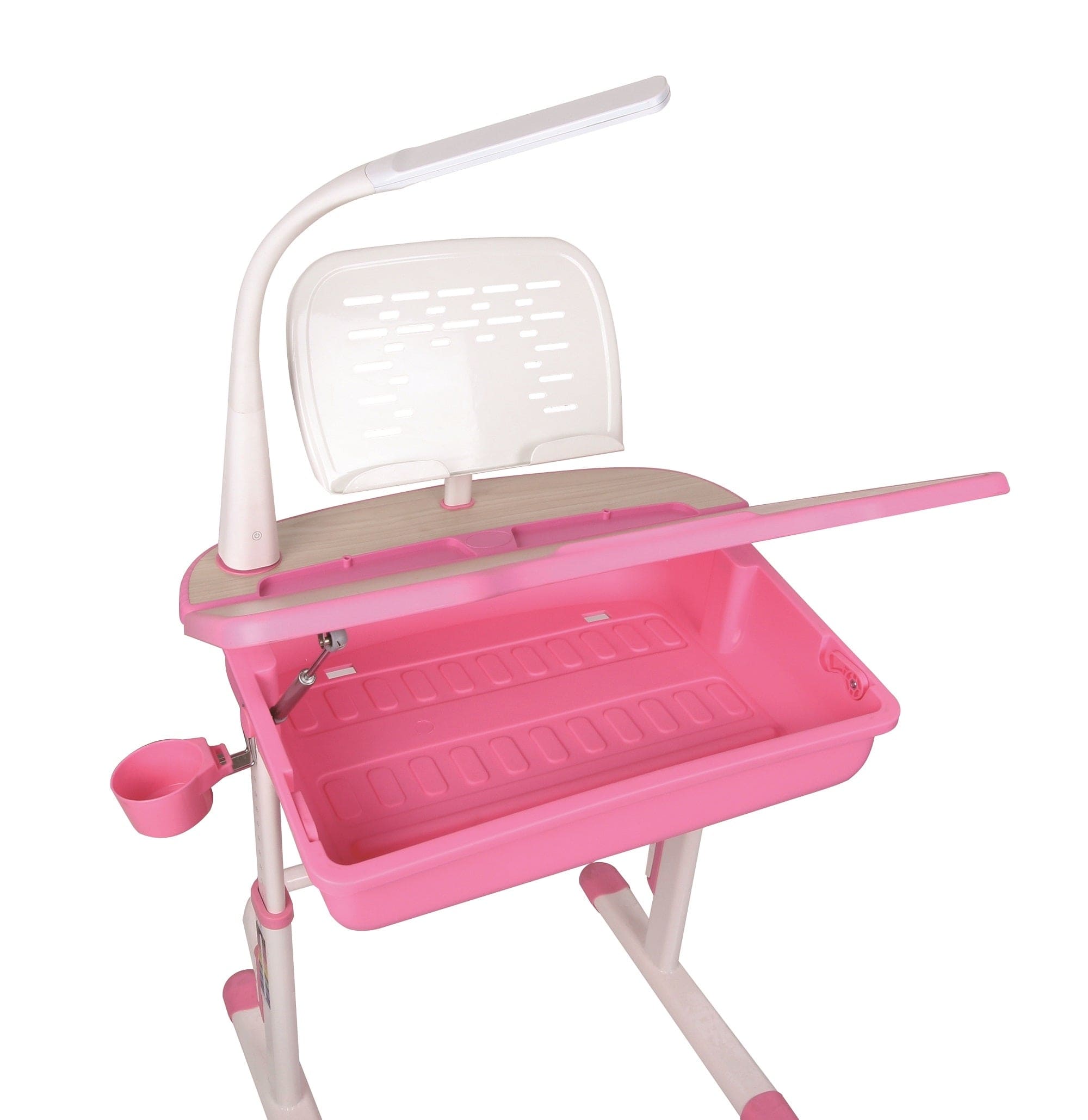Set da scrivania per bambini Comfortline Pink regolabile in altezza con lampada LED, L70,5xL54,5xH54 cm (2)