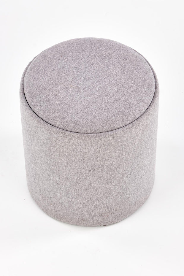 Halmar Set di 2 pouf contenitore in tessuto Avice Grigio