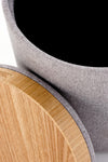 Halmar Set di 2 pouf contenitore in tessuto Avice Grigio