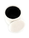 Set di 2 pouf contenitore in tessuto Canute Crema (3)