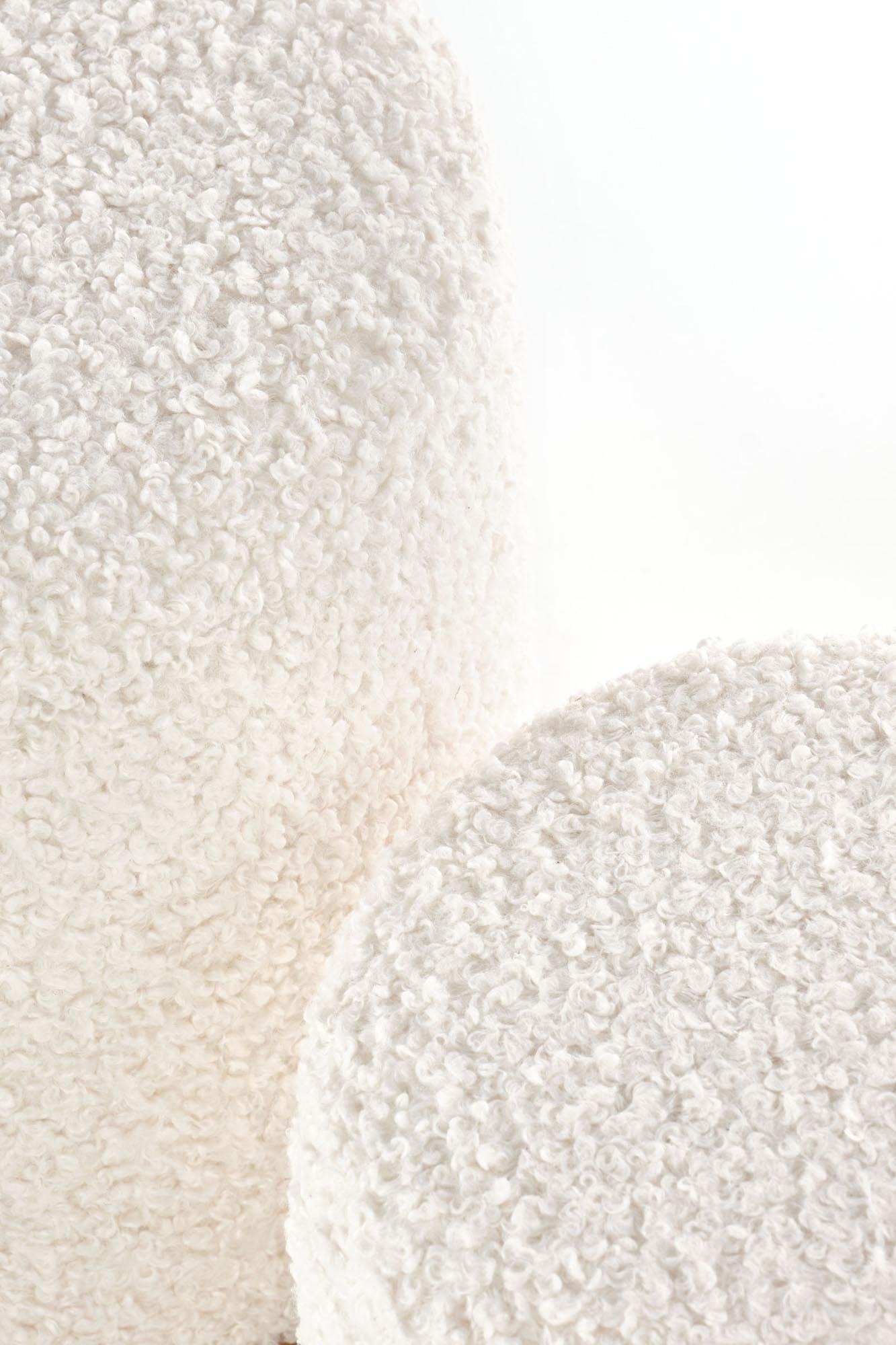 Set di 2 pouf contenitore in tessuto Canute Crema (4)