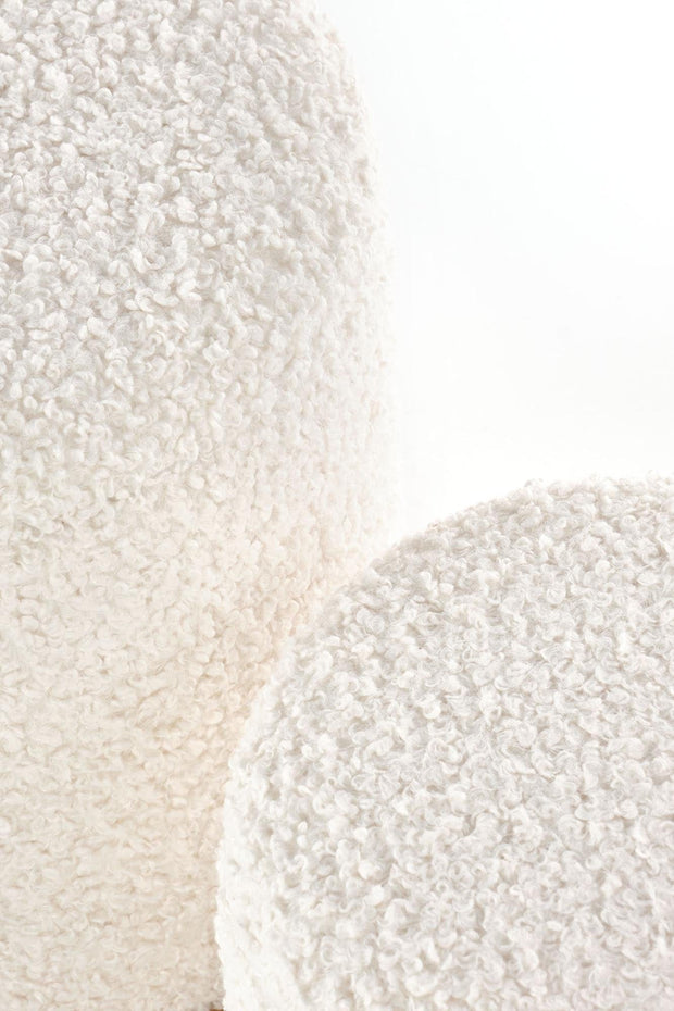 Set di 2 pouf contenitore in tessuto Canute Crema (4)