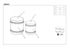 Set di 2 pouf contenitore in tessuto Grayton Giallo (6)