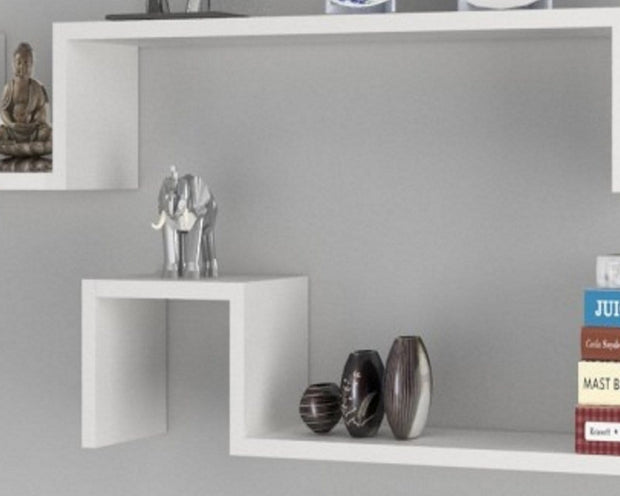 Set di 2 scaffali da muro M02 Bianco (3)