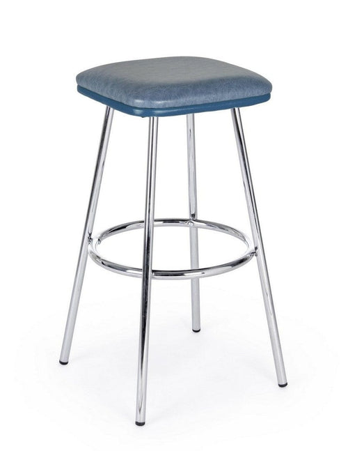 Set di 2 sedie da bar in ecopelle Agnes Blu (1)