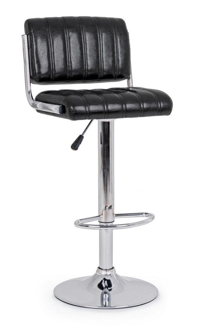 Set di 2 sedie da bar in ecopelle Barclay Nero (1)