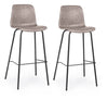 Set di 2 sedie da bar in ecopelle Kyra Beige