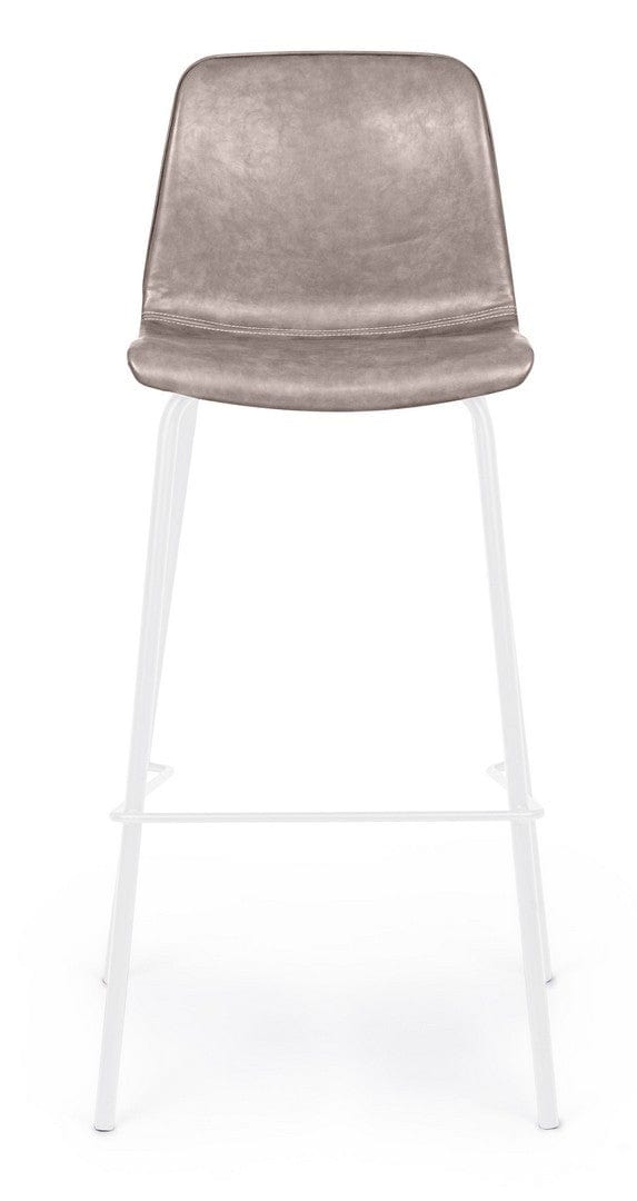 Set di 2 sedie da bar in ecopelle Kyra Beige (1)