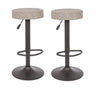 Set di 2 sedie da bar in ecopelle Piper Matt Grigio