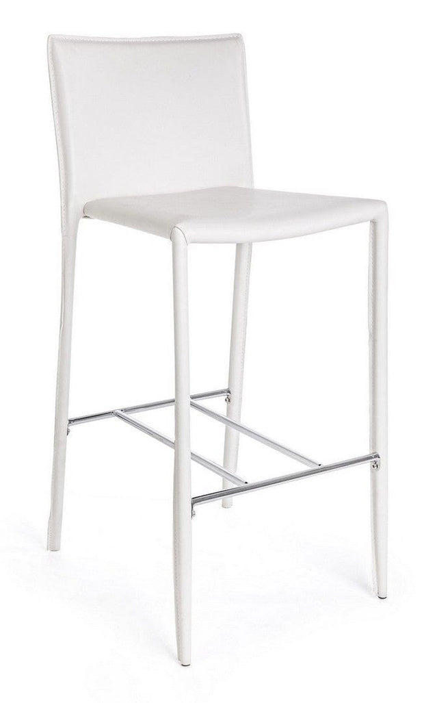 Set di 2 sedie da bar in PVC Catherine Bianco (2)