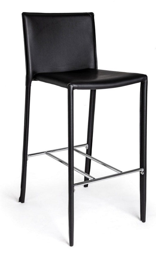 Set di 2 sedie da bar in PVC Catherine Nero (1)