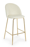 Set di 2 sedie da bar in velluto Carry Bianco (1)
