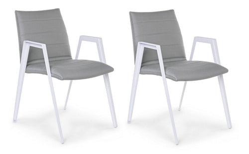 Set di 2 sedie da giardino Axor Grigio