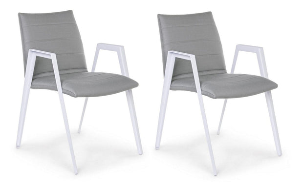 Set di 2 sedie da giardino Axor Grigio