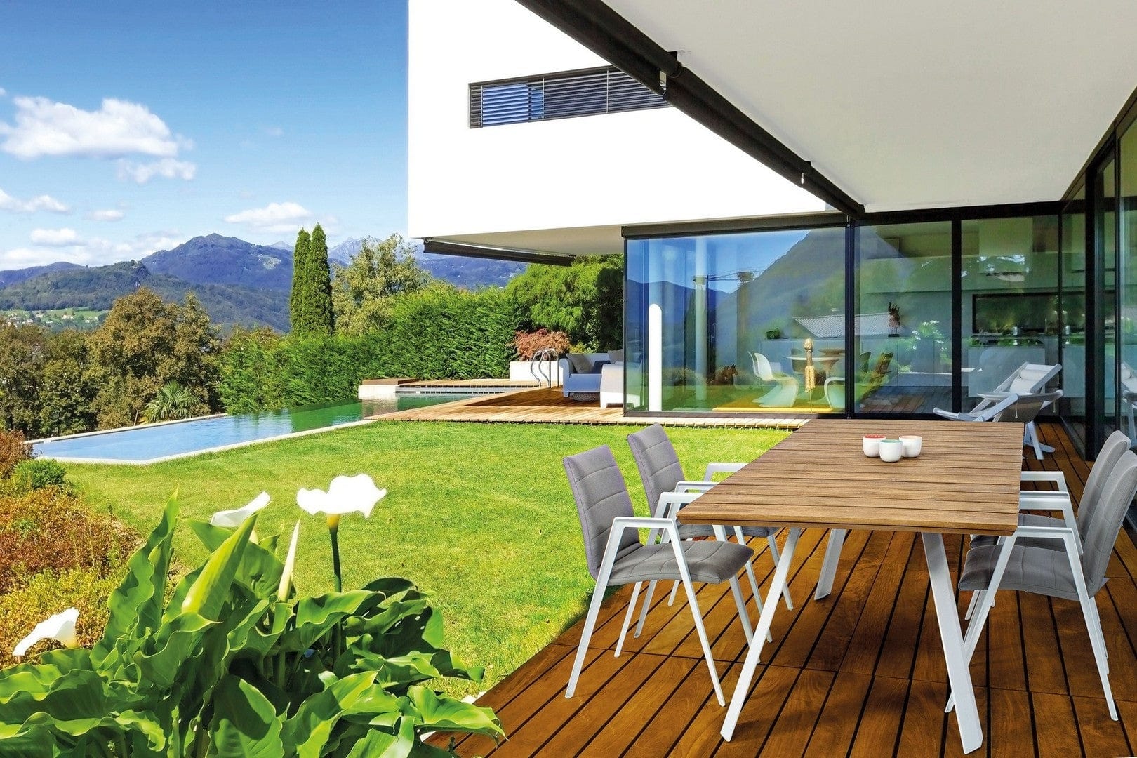 Set di 2 sedie da giardino Axor Grigio (3)