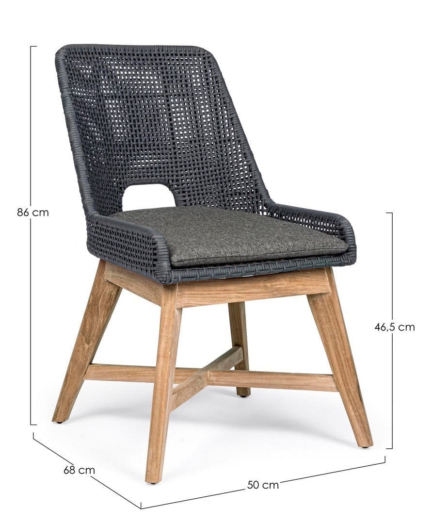 Set di 2 sedie da giardino Hesperia Grigio (13)