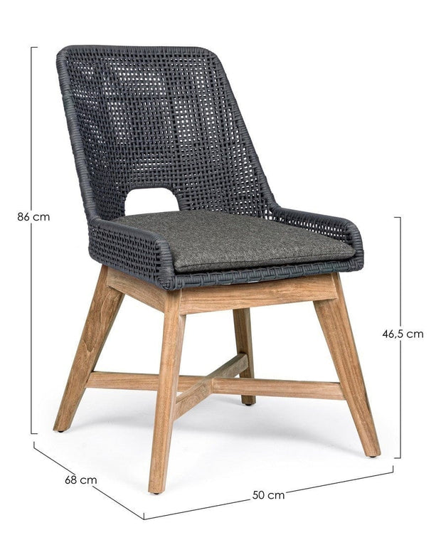 Set di 2 sedie da giardino Hesperia Grigio (13)