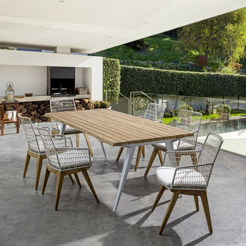 Bizzotto Set di 2 sedie da giardino Mauren Bianco