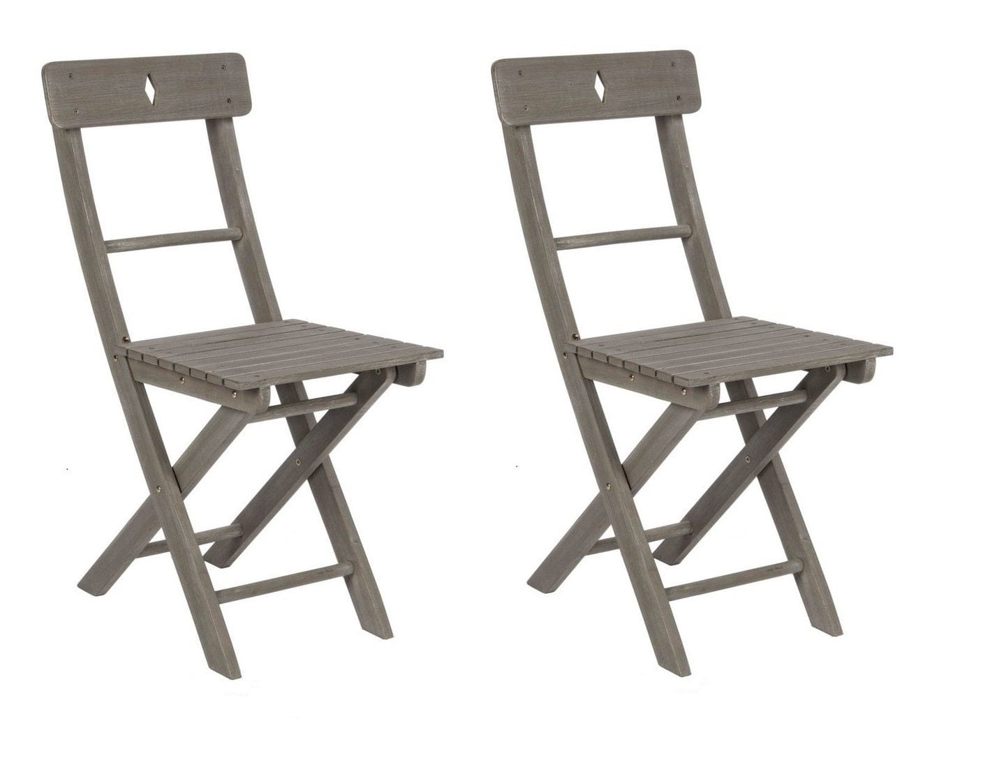 Set di 2 sedie da giardino pieghevole Balcony Grigio