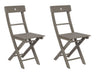 Set di 2 sedie da giardino pieghevole Balcony Grigio