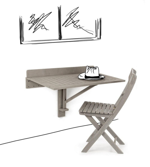 Set di 2 sedie da giardino pieghevole Balcony Grigio (1)