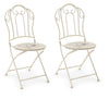 Set di 2 sedie da giardino pieghevole Bike Crema