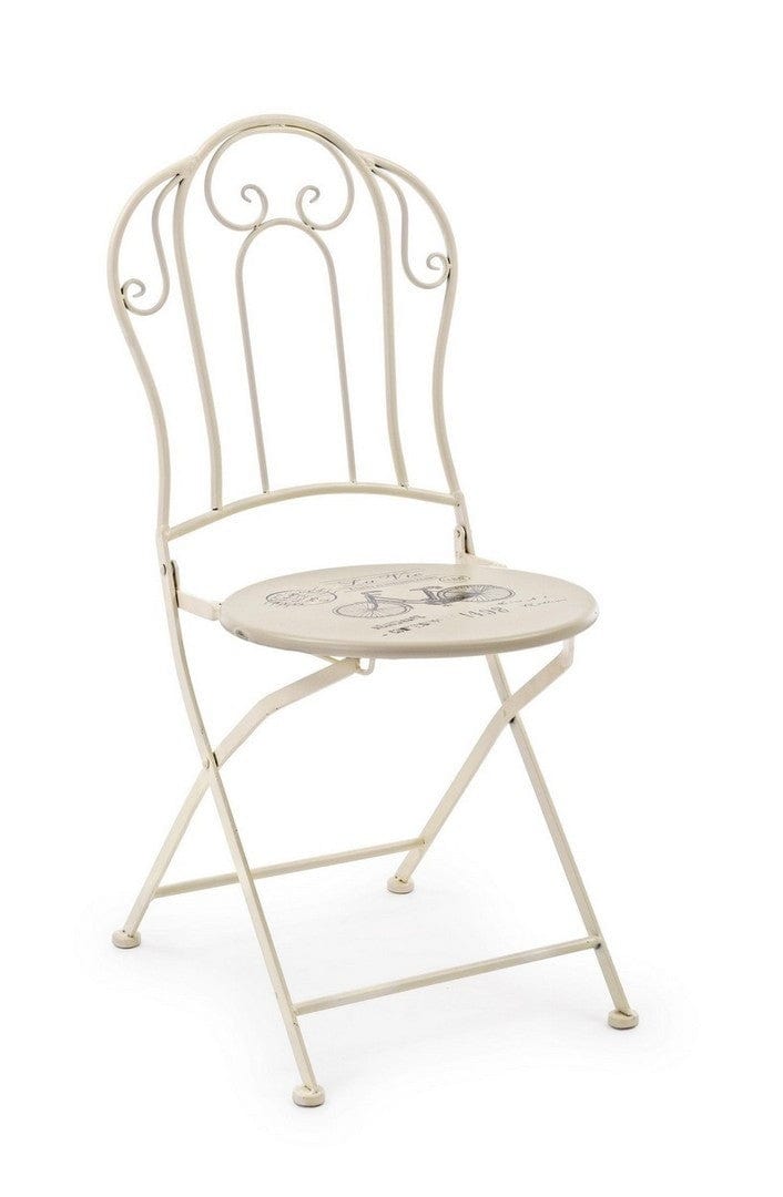 Set di 2 sedie da giardino pieghevole Bike Crema (1)
