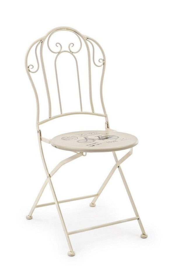 Set di 2 sedie da giardino pieghevole Bike Crema (1)