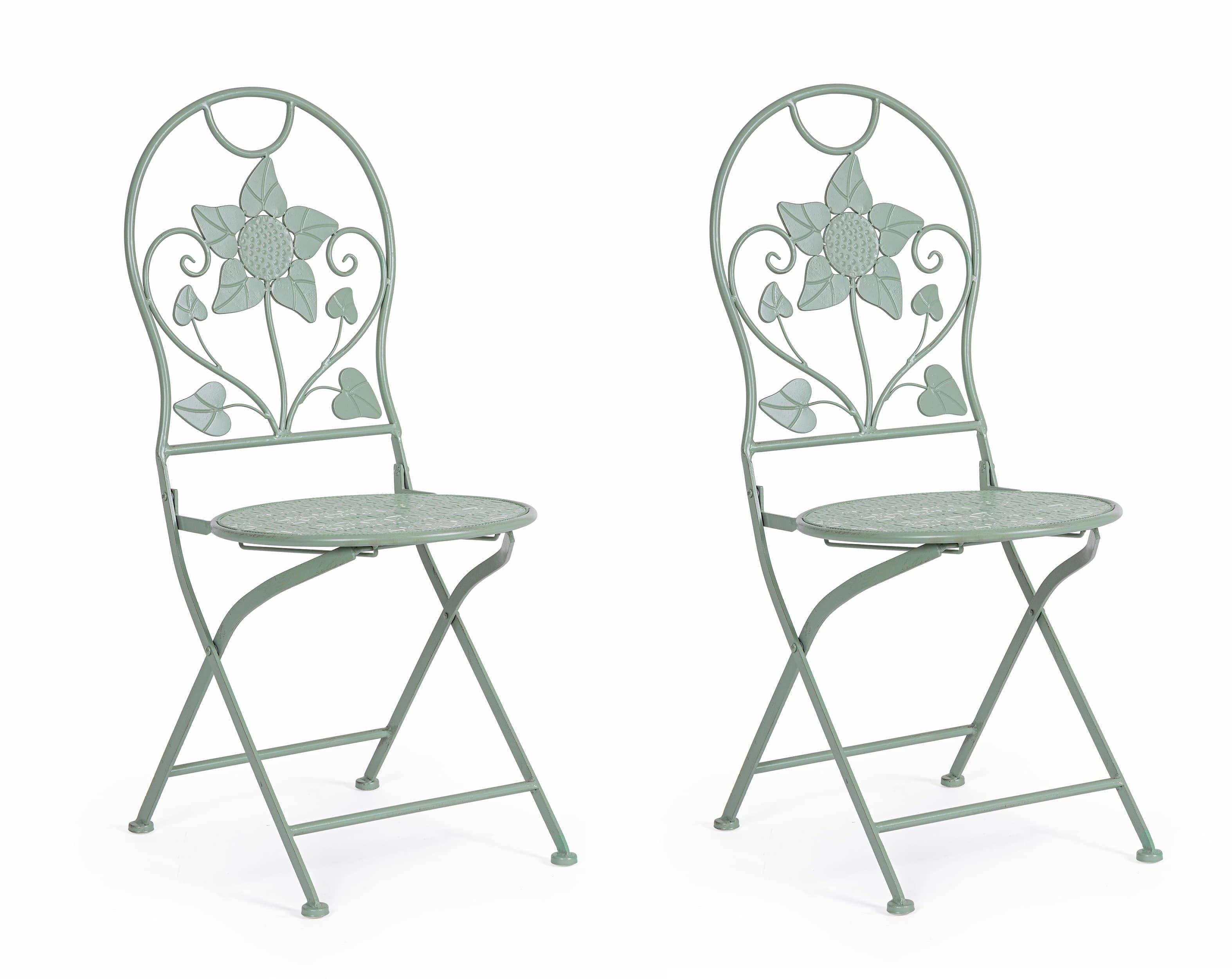 Set di 2 sedie da giardino pieghevole Harriet Verde