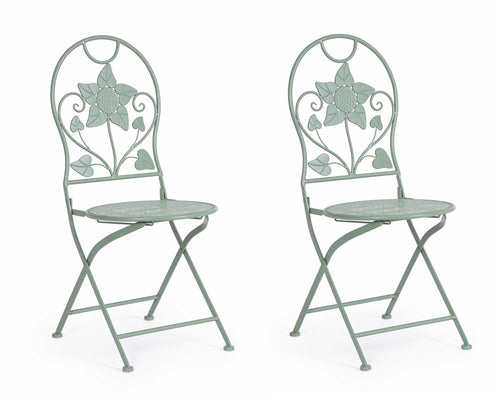 Set di 2 sedie da giardino pieghevole Harriet Verde