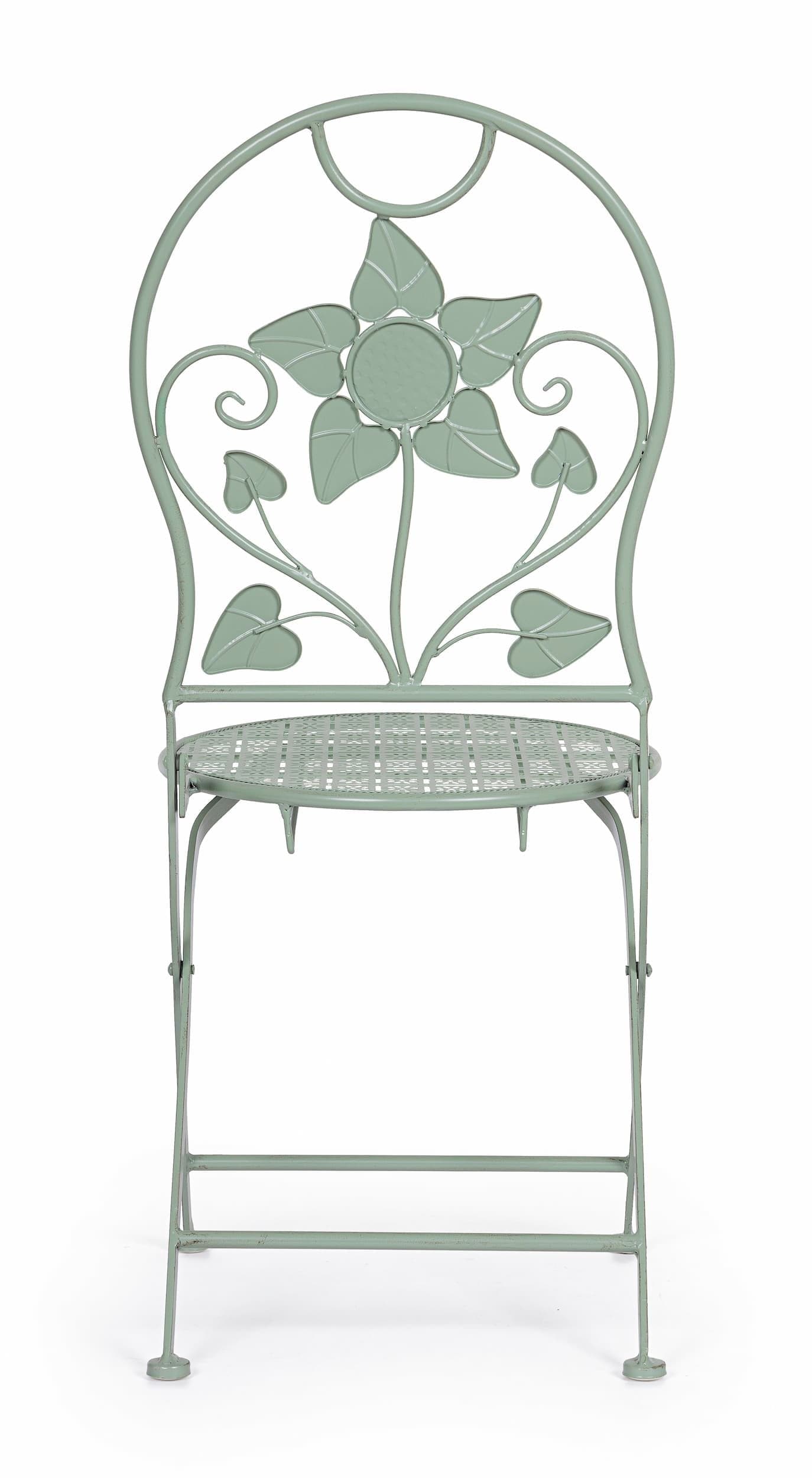 Set di 2 sedie da giardino pieghevole Harriet Verde (4)
