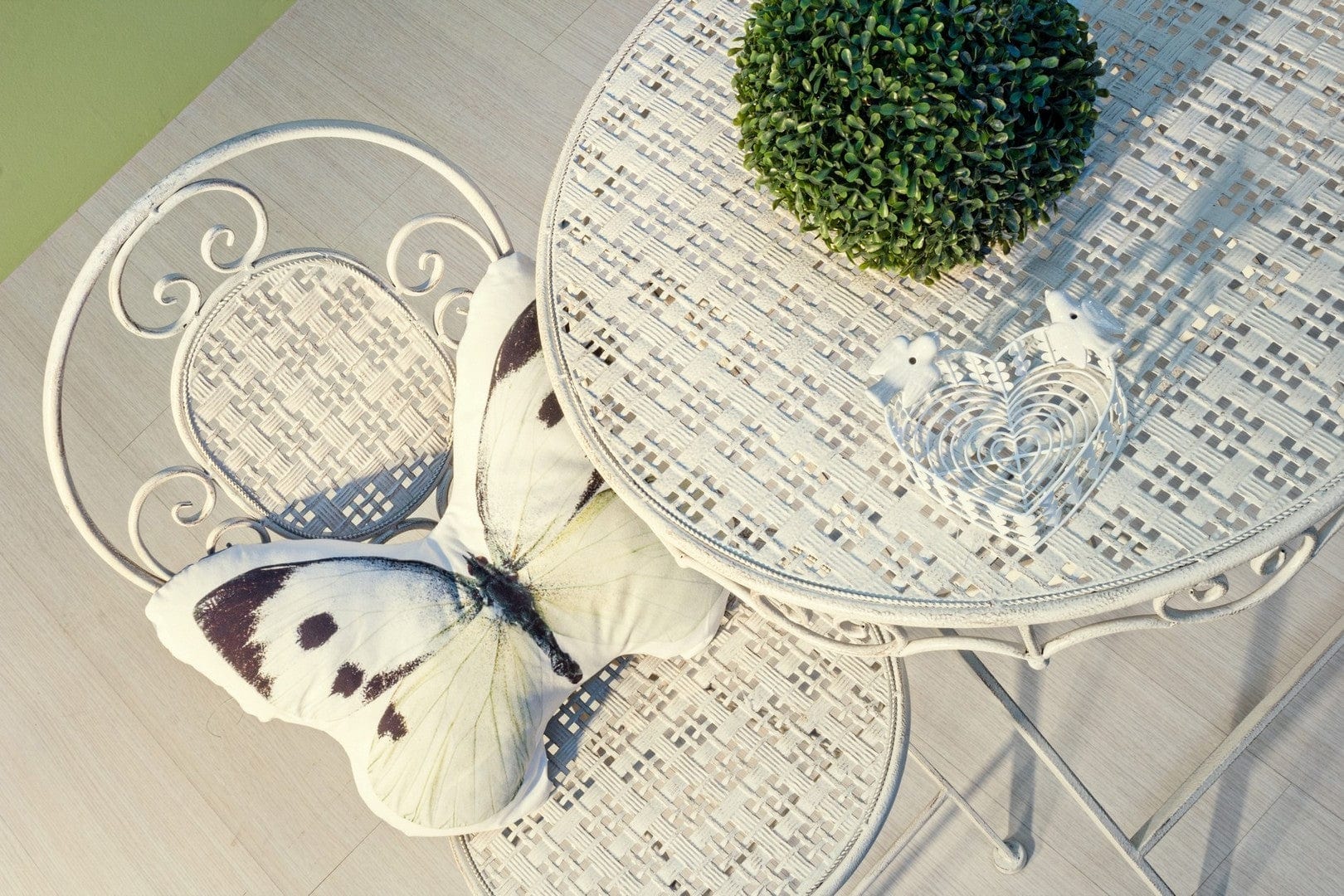 Set di 2 sedie da giardino pieghevole in metallo Emily Bianco (1)