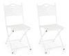 Set di 2 sedie da giardino pieghevole Jenny Bianco