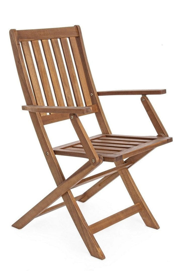 Set di 2 sedie da giardino pieghevole Mali I Naturale (3)