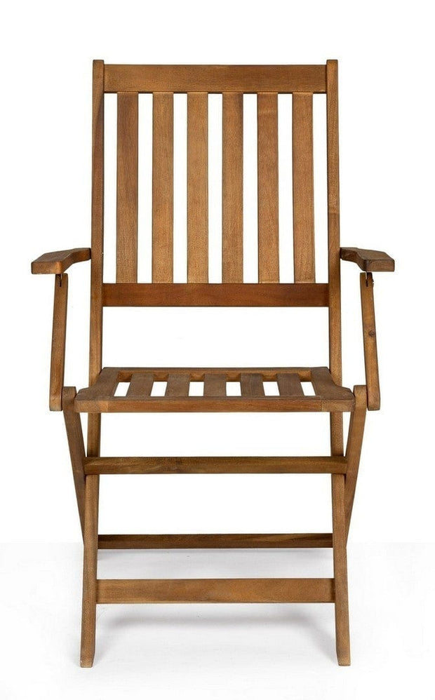 Set di 2 sedie da giardino pieghevole Mali I Naturale (4)