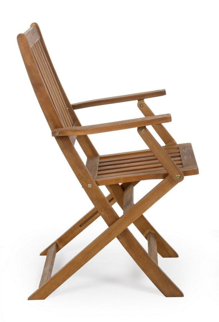 Set di 2 sedie da giardino pieghevole Mali I Naturale (5)