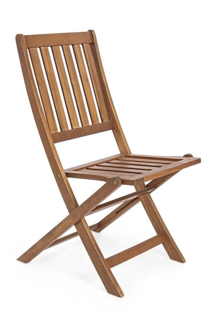 Set di 2 sedie da giardino pieghevole Mali Naturale (4)