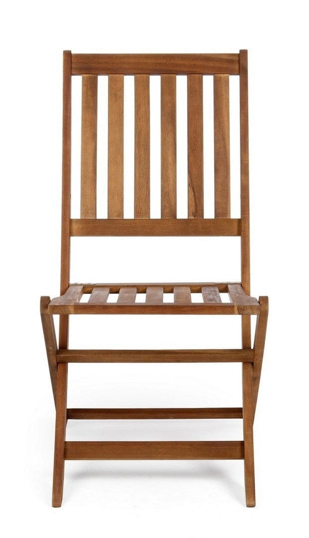 Set di 2 sedie da giardino pieghevole Mali Naturale (5)