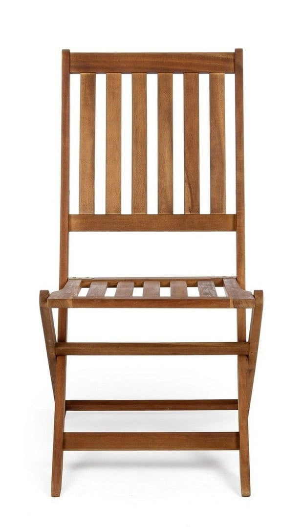 Set di 2 sedie da giardino pieghevole Mali Naturale (5)