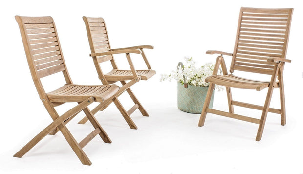 Set di 2 sedie da giardino pieghevole Marylandis I Naturale (2)