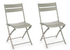 Set di 2 sedie da giardino pieghevole Mistral Cappuccino