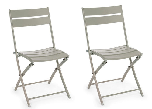 Set di 2 sedie da giardino pieghevole Mistral Cappuccino