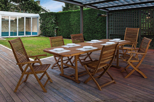 Set di 2 sedie da giardino pieghevole Noemi Naturale (3)