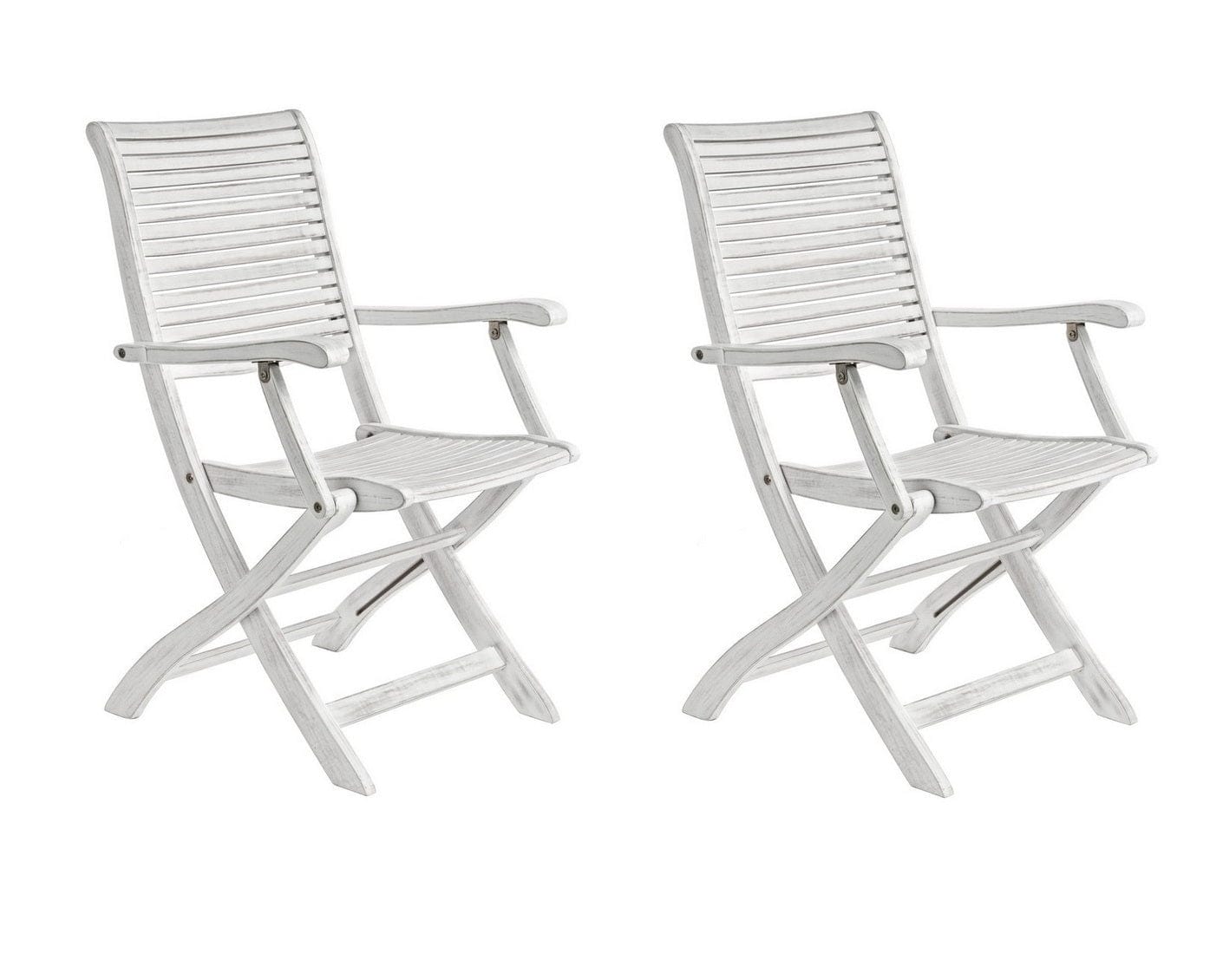 Set di 2 sedie da giardino pieghevole Octavia Bianco