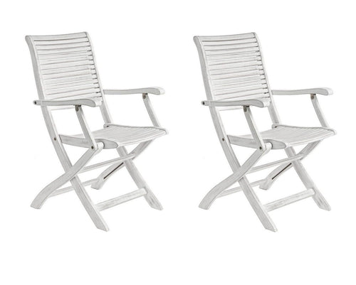 Set di 2 sedie da giardino pieghevole Octavia Bianco