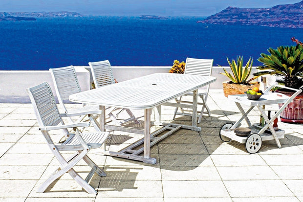 Set di 2 sedie da giardino pieghevole Octavia Bianco (2)