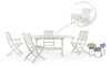 Set di 2 sedie da giardino pieghevole Octavia Bianco (4)