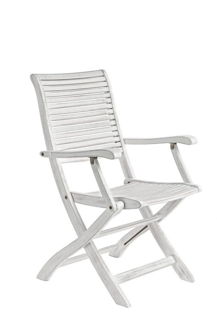 Set di 2 sedie da giardino pieghevole Octavia Bianco (6)